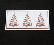 Three Copper Trees - Handcrafted Christmas Card - dr18-0031